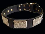 Boxer leather dog collar