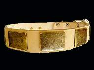 Boxer leather dog collar